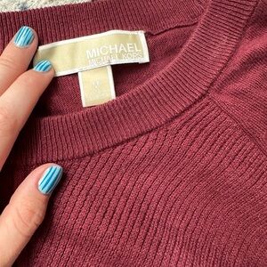 Michael Kors Women's Wine Red Sweater